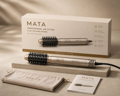 MATA 6-in-1 High-Speed Ionic Hair Dryer & Air Styler | Fast Drying Blow Dryer Brush with Hot & Cold Air