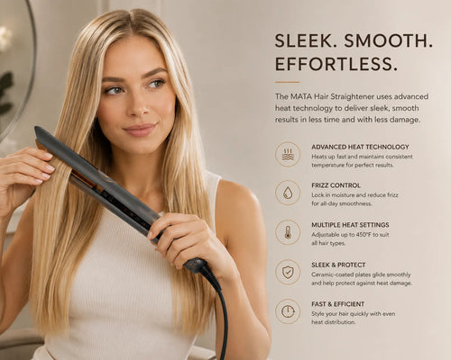 MATA 3-in-1 Hair Dryer Brush | Hot Air Styler, Hair Straightener & Curling Comb