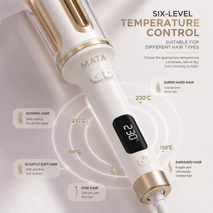 MATA Automatic 32mm Hair Curler | Negative Ion Curling Wand with Anti-Scald Protection