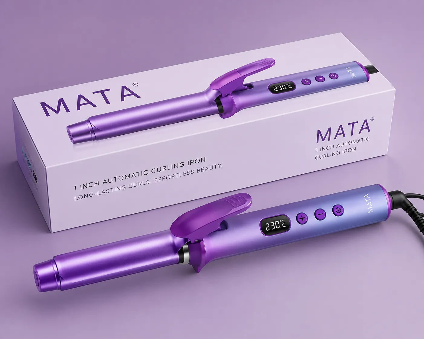 MATA Mini Ceramic Hair Curler | Portable Curling Iron for Smooth, Long-Lasting Curls