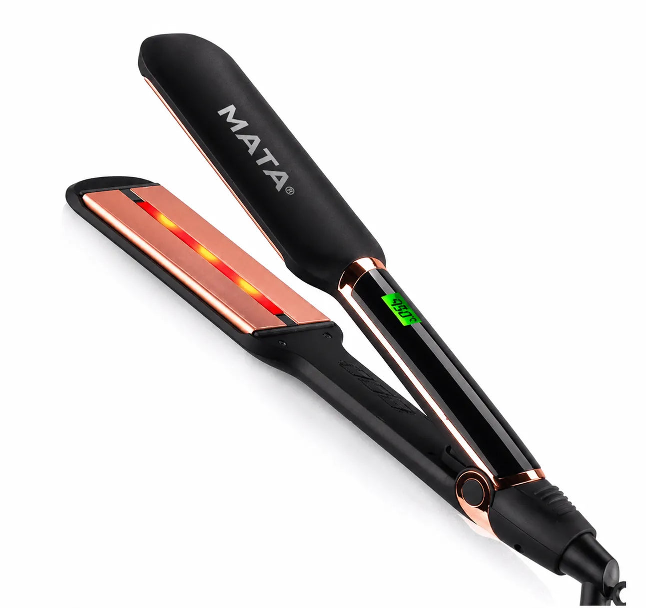 MATA Infrared Hair Straightener | Ionic Ceramic Flat Iron with LED Display & Fast Heating