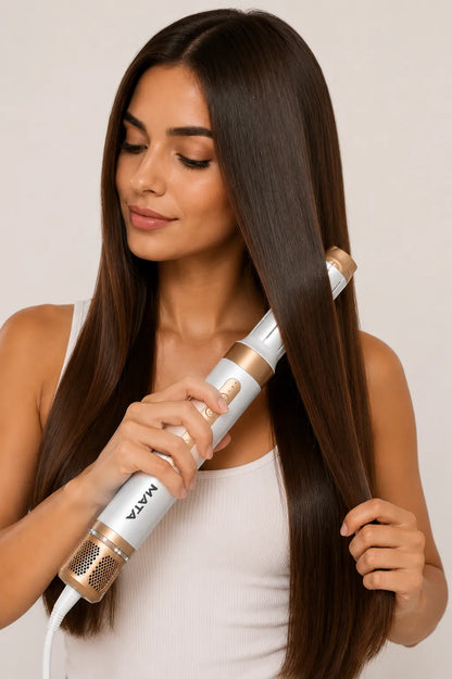 MATA 7-in-1 Hot Air Styler & Automatic Curling Wand | Hair Dryer, Curler, Straightener & Volumizer