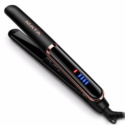 MATA 2-in-1 LED Hair Straightener & Curler | Ceramic Flat Iron for Wet & Dry Hair
