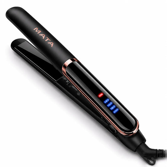 MATA 2-in-1 LED Hair Straightener & Curler | Ceramic Flat Iron for Wet & Dry Hair