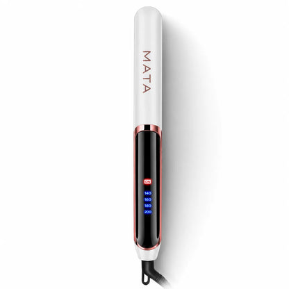 MATA 2-in-1 LED Hair Straightener & Curler | Ceramic Flat Iron for Wet & Dry Hair