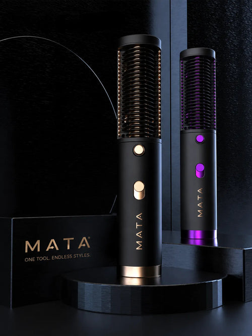 MATA Ionic Hot Air Straightening Brush | Tourmaline Ceramic Hair Straightener for Wet & Dry Hair