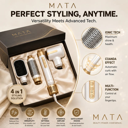 MATA 7-in-1 High-Speed Ionic Hair Dryer & Air Styler | Negative Ion Hair Styling Tool
