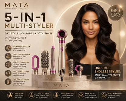 MATA High-Speed Ionic Hair Dryer | Constant Temperature Hair Care Blow Dryer for Fast Drying