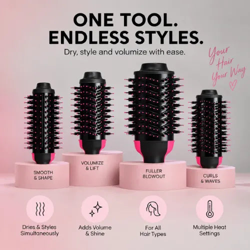 MATA 2-in-1 Hot Air Brush | Hair Dryer & Volumizer Brush