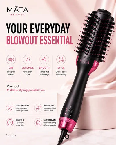 MATA hot air brush for everyday blowout and volume styling
