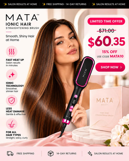 MATA Ionic Hair Straightening Brush